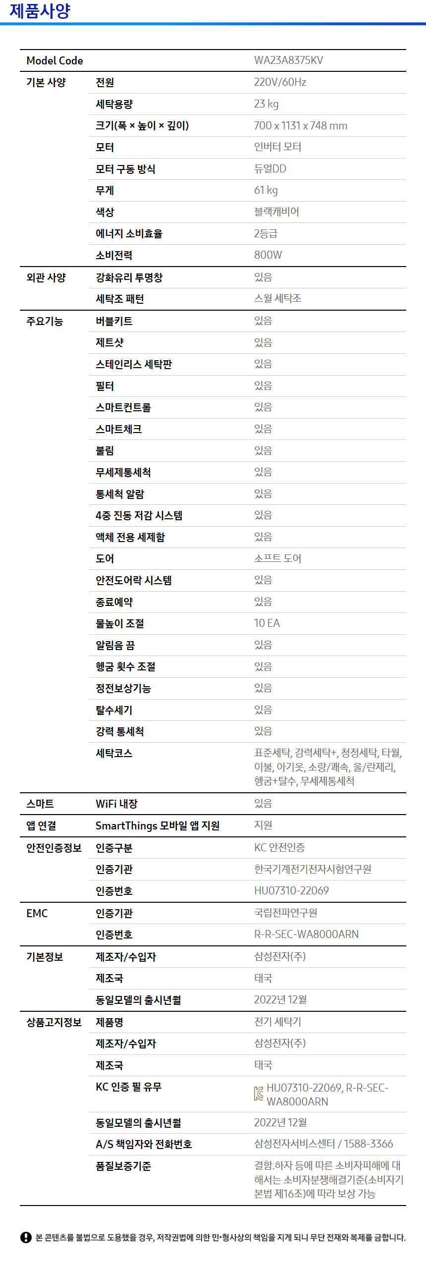 전자동 세탁기 상세 이미지 2